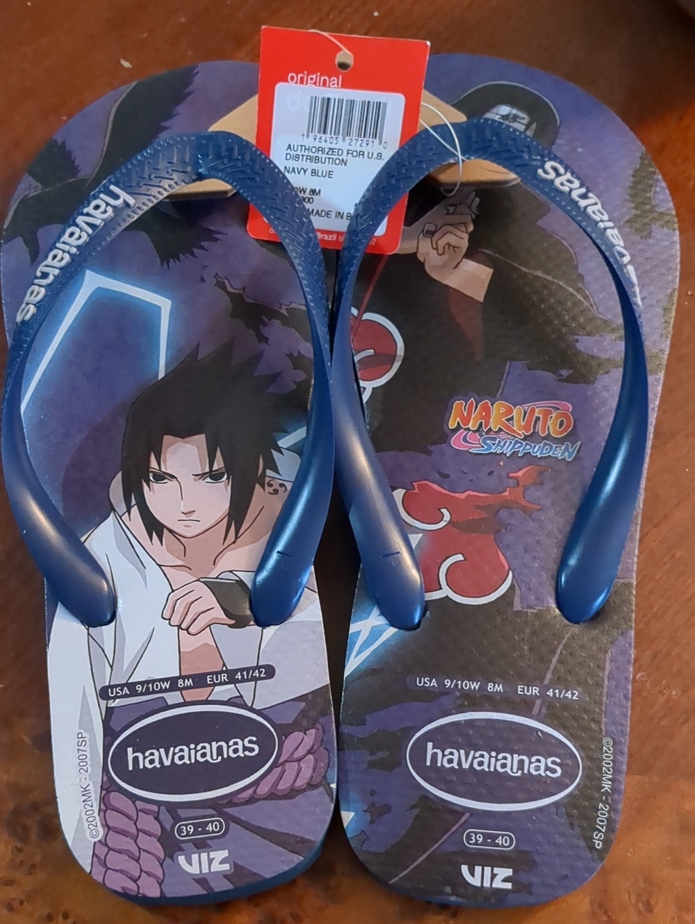 Havaianas Men Naruto Blue Graphic Flip Flops